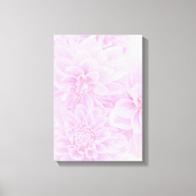 Dahlias In Soft Pink Canvas Print (Front)