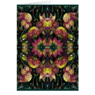 Dahlias jaunes et roses