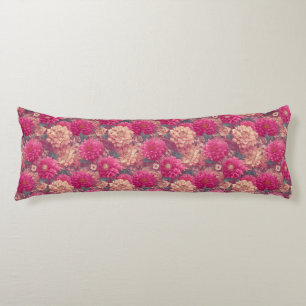 Dahlias Nature Condo Decor Victorian Decorative Body Pillow