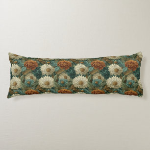 Dahlias Print Indoor Decoration Botanical Outdoor Body Pillow
