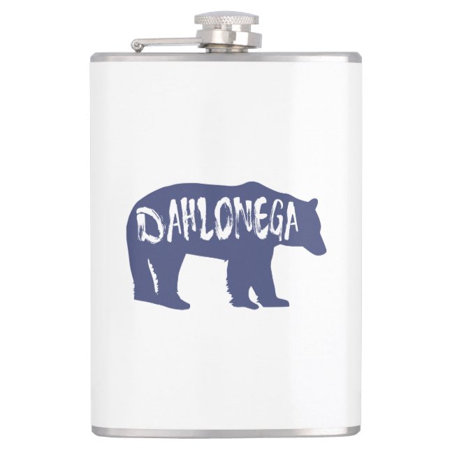 Dahlonega Georgia Bear Hip Flask (Front)