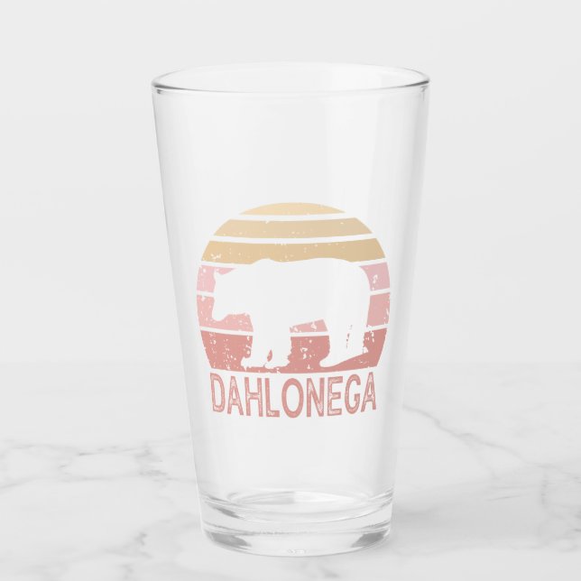 Dahlonega Georgia Retro Bear Glass (Front)