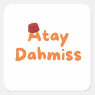 Dahmiss tea square sticker