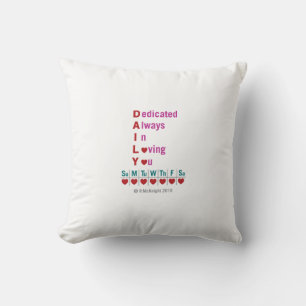 Daily Acronym Throw Pilow Throw Pillow
