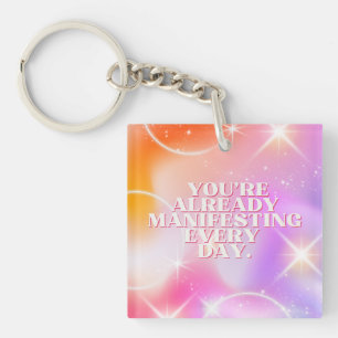 Daily Affirmation, Law of Attraction, Motivational Keychain