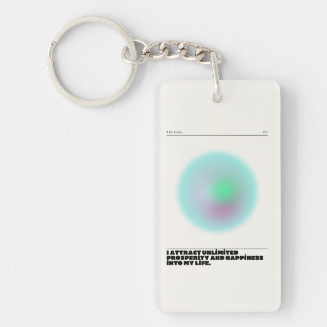 daily affirmations manifestation  keychain (Front)