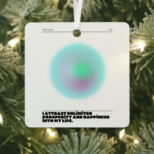 daily affirmations manifestation metal ornament