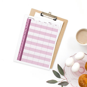 Daily Appointment Schedule Pink