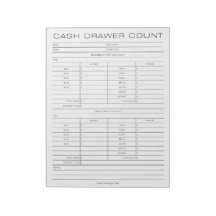 Daily Cash Register Drawer Count Sheet