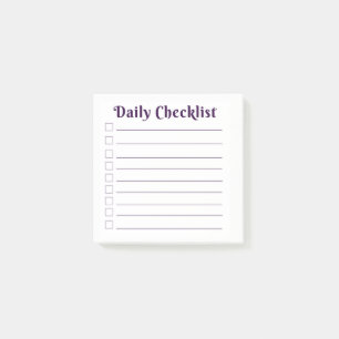 Daily Checklist Post It Custom Post-it Notes Daily