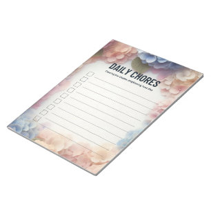 Daily Chores Hydrangea Pages  Notepad
