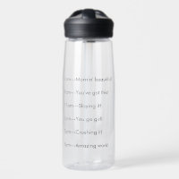 Daily Drink Water Schedule Motivational Labelled
