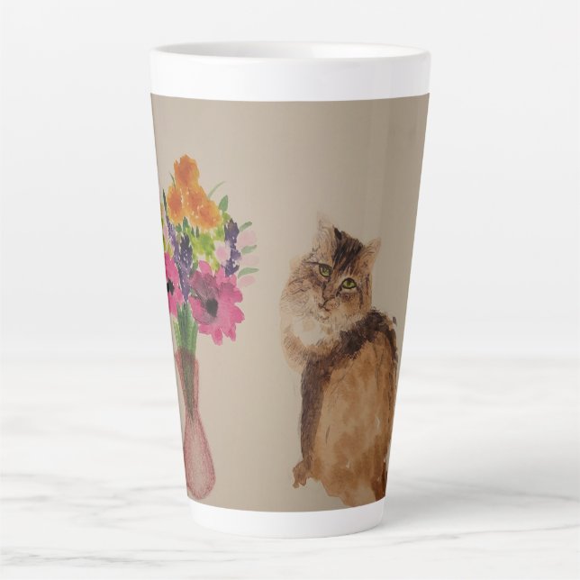 Daily Empress Allie the cat Latte Mug (Front)