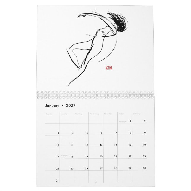 Daily Figure 12 Month Calendar (Jan 2027)