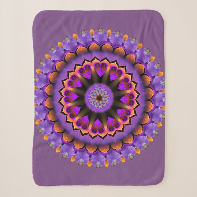 Daily Focus 10.31.17 Love Mandala Sherpa Blanket (Front)