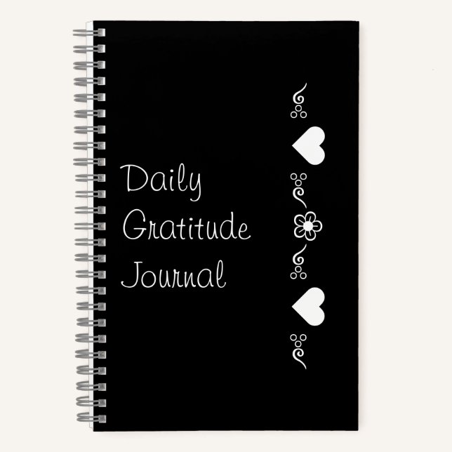 Daily Gratitude Journal Sprial Notebook (Front)