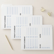 Daily & Hourly Schedule