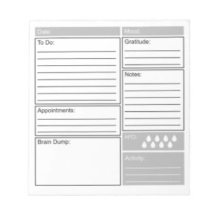 Daily Journal with To Do List, Gratitude, and More Notepad