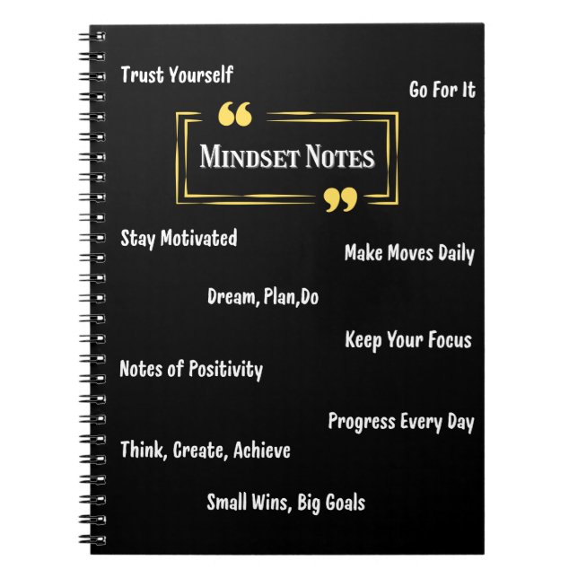 Daily Mindset Notes Notebook (Front)