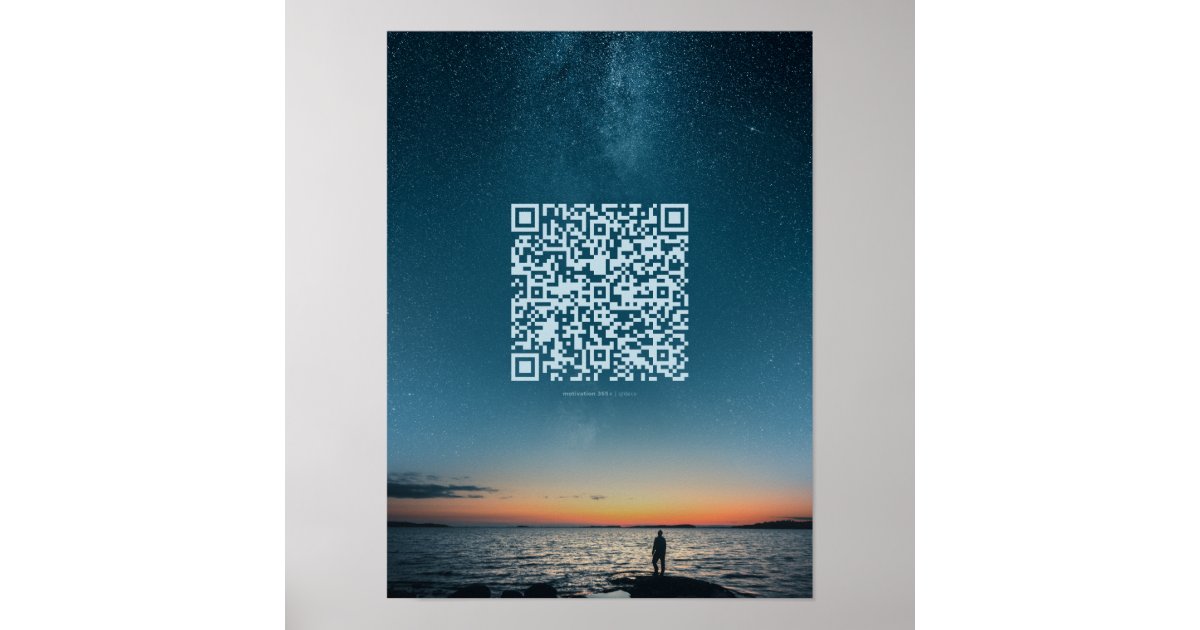 Daily Motivational QR Code Poster | Zazzle