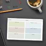 Daily Organizer - Muted Shades Post-it Notes<br><div class="desc">Organize your day with these practical post it notes, with six categories you can customize with your own text, in muted shades of green, blue, brown, and grey. Great gift for the man in your life who prefers organizing his day, like what he needs to get done, what he's planning...</div>