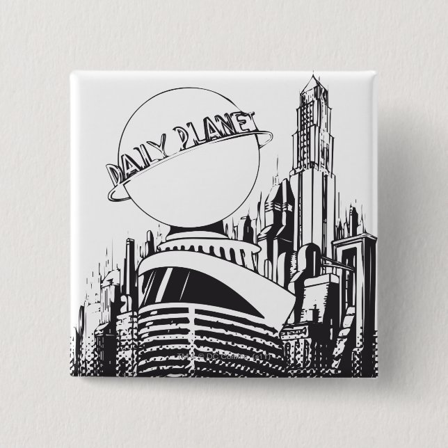 Daily Planet 2 Inch Square Button (Front)