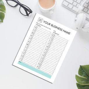 DAILY PLANNER 30 MINUTES INTERVAL ADD YOUR LOGO NOTEPAD