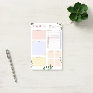 Daily planner and organiser post-it notes
