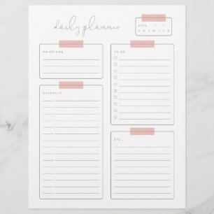 Daily Planner Calender Page