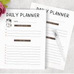 Daily Planner Cute Tribal Kitty Cat Notepad<br><div class="desc">Stay organized every day with our daily planner with a cute tribal kitty cat design.

The planner has a spot for the day's date,  priorities for the day as well as other things you need to accomplish.</div>