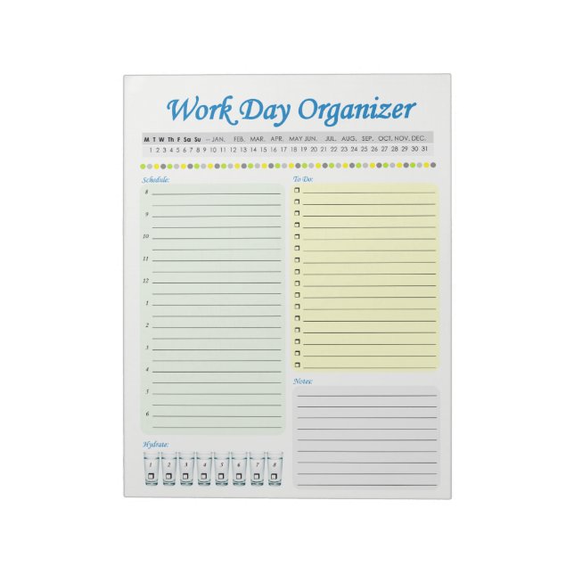 Daily Planner Notepad (Rotated)