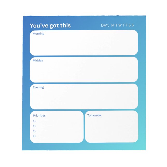 Daily Planner Notepad (40 pages) (Front)