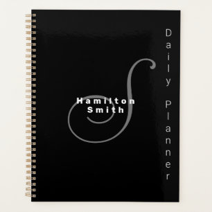 Daily Planner Personalized- HAMbyWG - Black