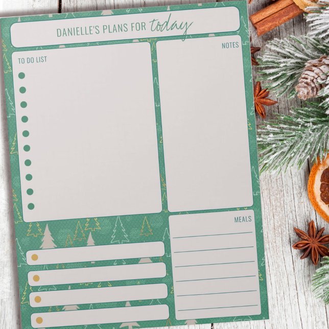 Daily Planner Pine Trees Notes Meals To Do List (Creator Uploaded)