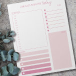 Daily Planner Pink Schedule Notes and To Do Lists<br><div class="desc">Personalized Daily Planner in pink with sections for your schedule,  reminders,  to do list and notes. This tear away notepad is printed on each page to last you for 40 days.</div>
