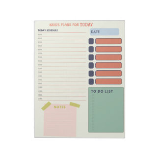 Daily Planner  Schedule Notes and To Do Lists
