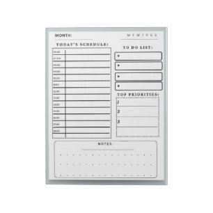 Daily Planner Schedule Notes and To Do Lists