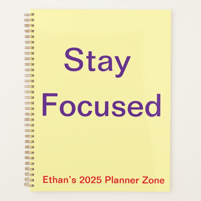 Daily Planner - Stay Focused Custom Template (Front)
