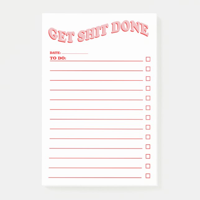 Daily Planner To Do List Minimalist Design Post-it Post-it Notes (Front)