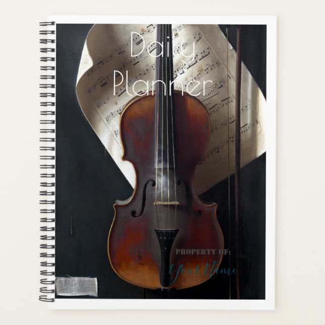 Daily Planner with a Violin Theme - HAMbWG (Front)