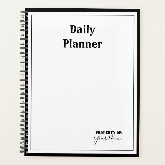 Daily Planner with ANY colour Cover - HAMbWG (Front)