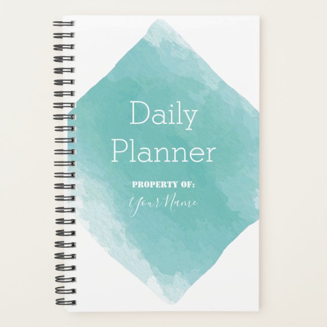 Daily Planner with aqua wash - HAMbWG (Front)
