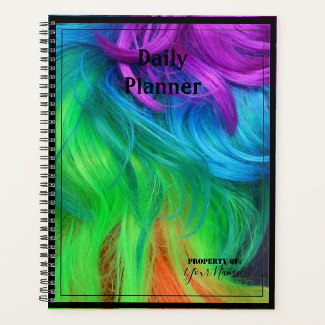 Daily Planner with Coloured Hair Cover - HAMbWG (Front)