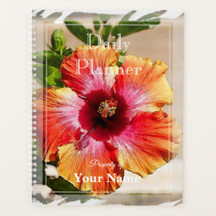 Daily Planner with Hibiscus Design - HAMbWG