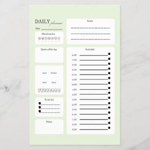 Daily Planner with Mood & Goal Tracker Flyer
