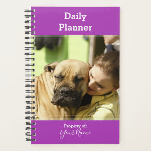 Daily Planner - Your Photo - Any Colour BG - HAMbW