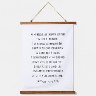 Daily Positive Affirmation Wall Art Tapestry Decor