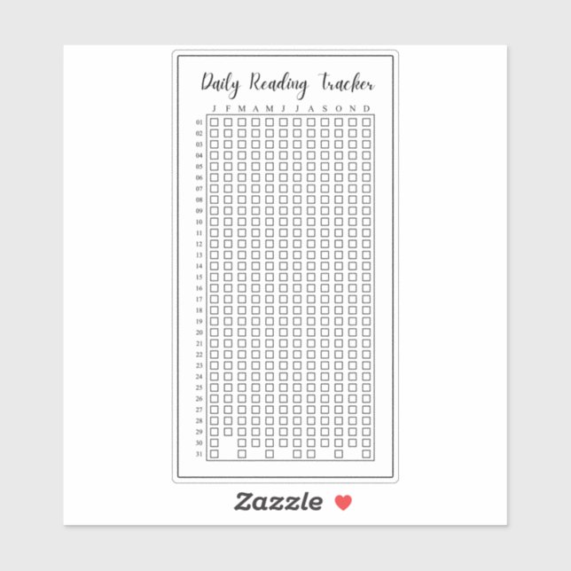 Daily Reading Habit Tracker Reading Log Journallin (Sheet)