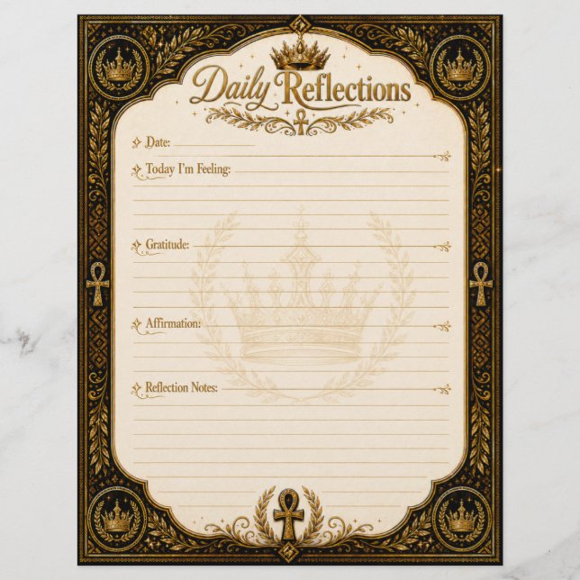 Daily Reflections – Crowned with Purpose  Letterhead (Front)