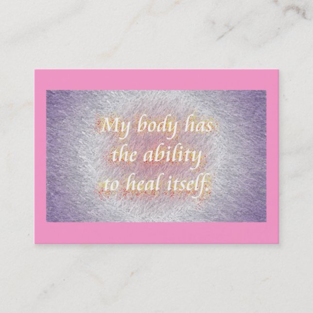 Daily Reminder -  Ability Appointment Card (Front)